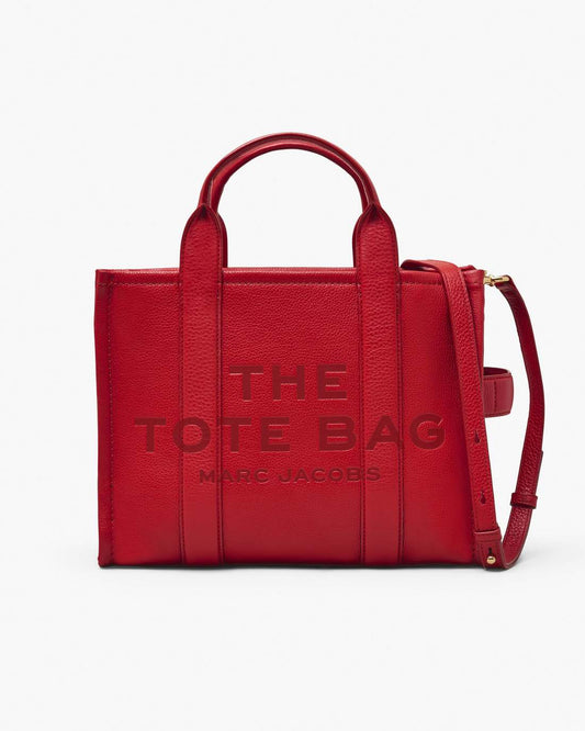 The Leather Medium Tote Bag True Red Marc Jacobs / BAGS