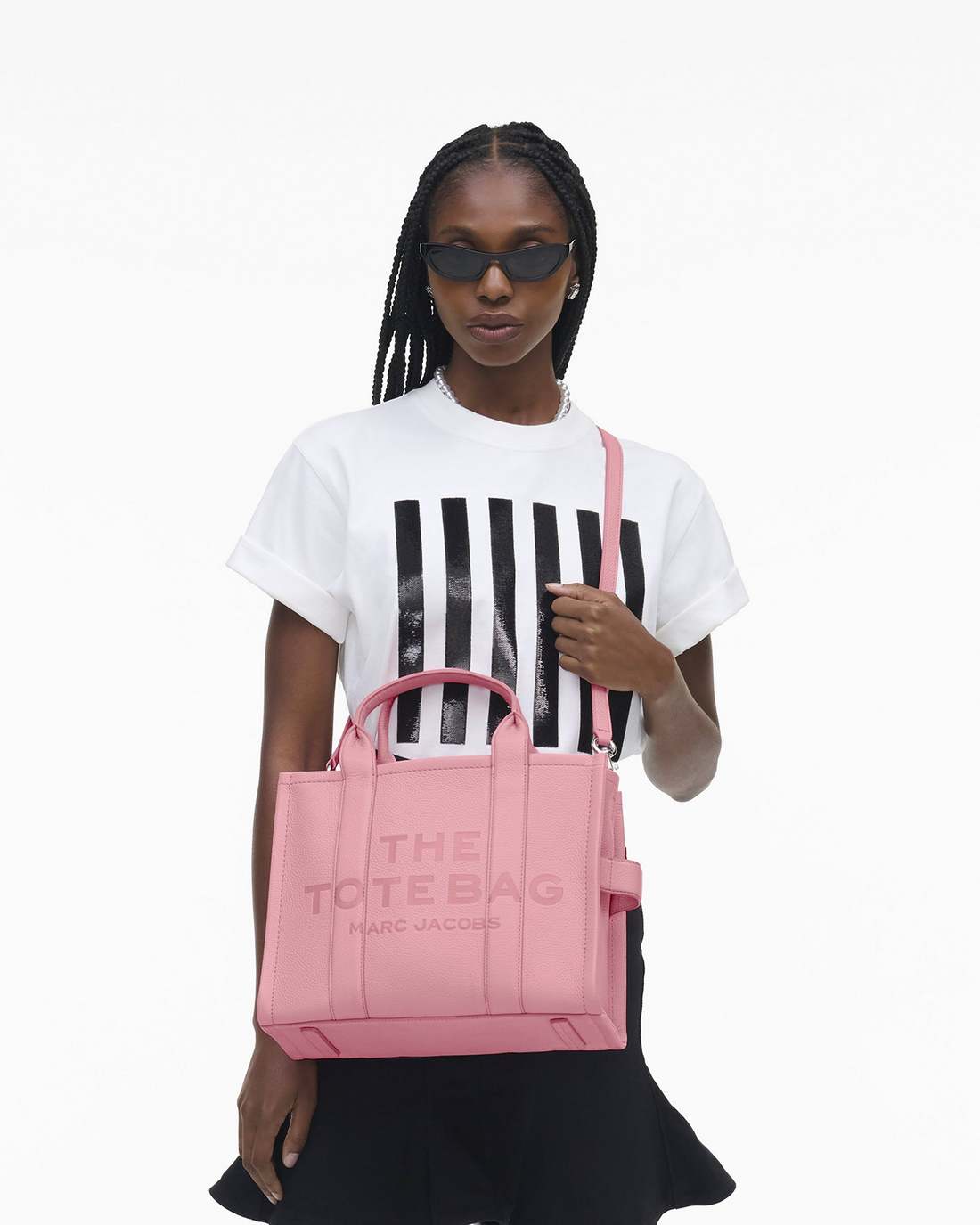 The Leather Medium Tote Bag Ribbon Pink Marc Jacobs / BAGS