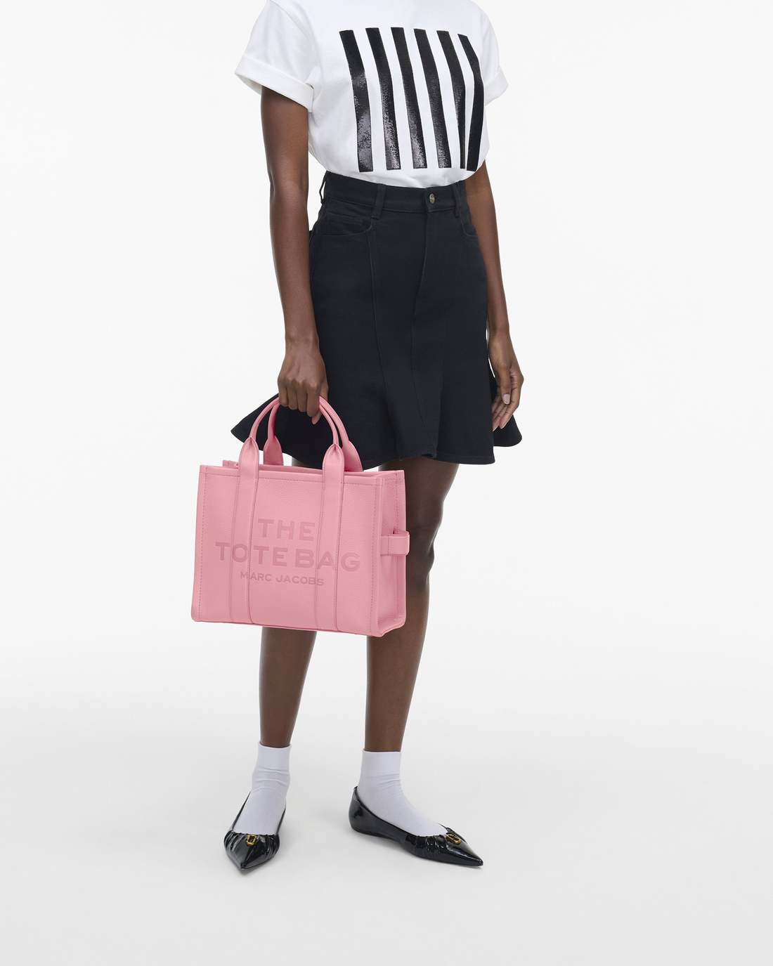 The Leather Medium Tote Bag Ribbon Pink Marc Jacobs / BAGS