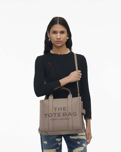 The Leather Medium Tote Bag Cement Marc Jacobs / BAGS