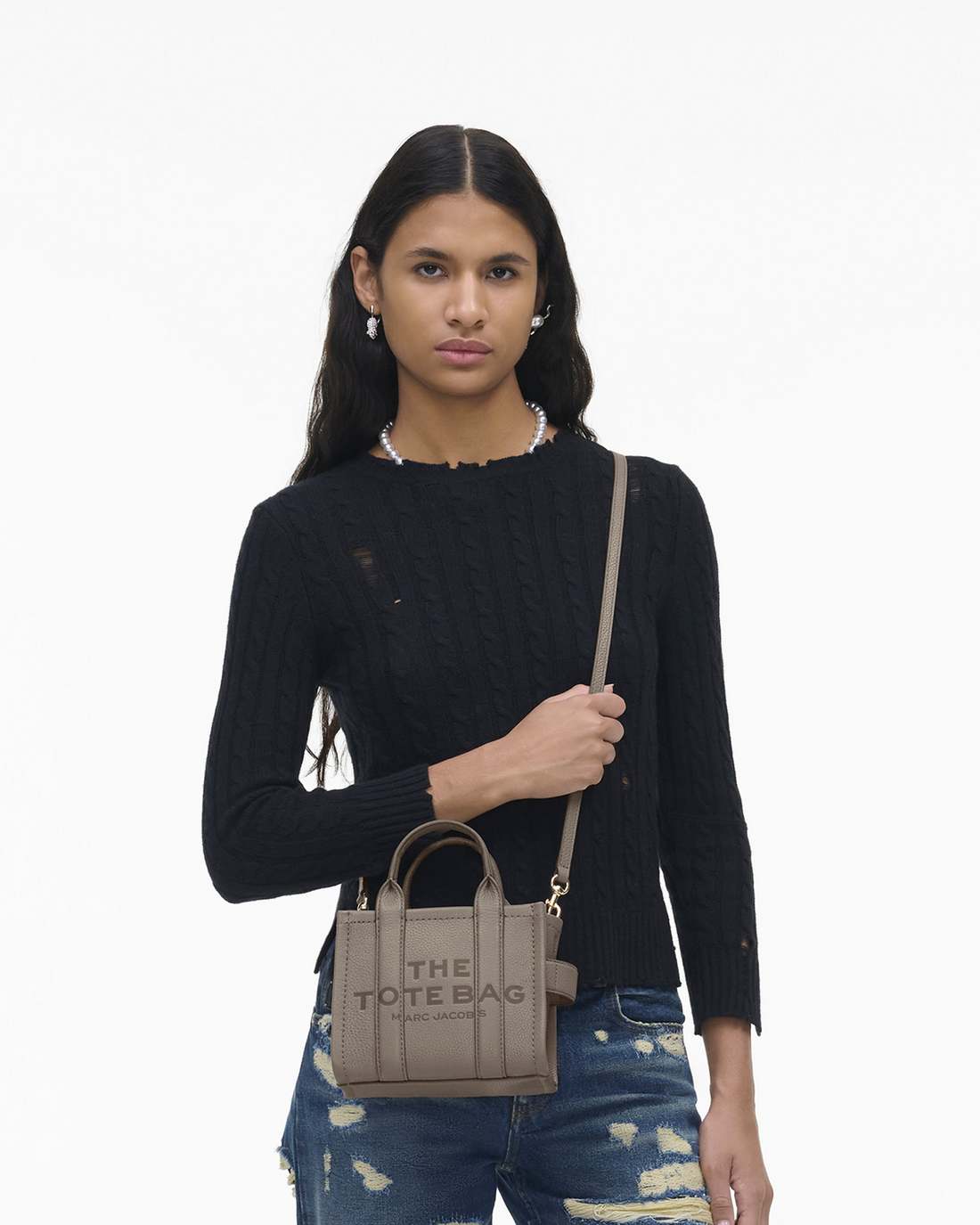 The Leather Crossbody Tote Bag Cement Marc Jacobs / BAGS