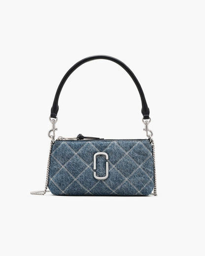 The Quilted Denim Snapshot Convertible Shoulder Bag Light Wash Indigo Marc Jacobs / BAGS|WALLETS