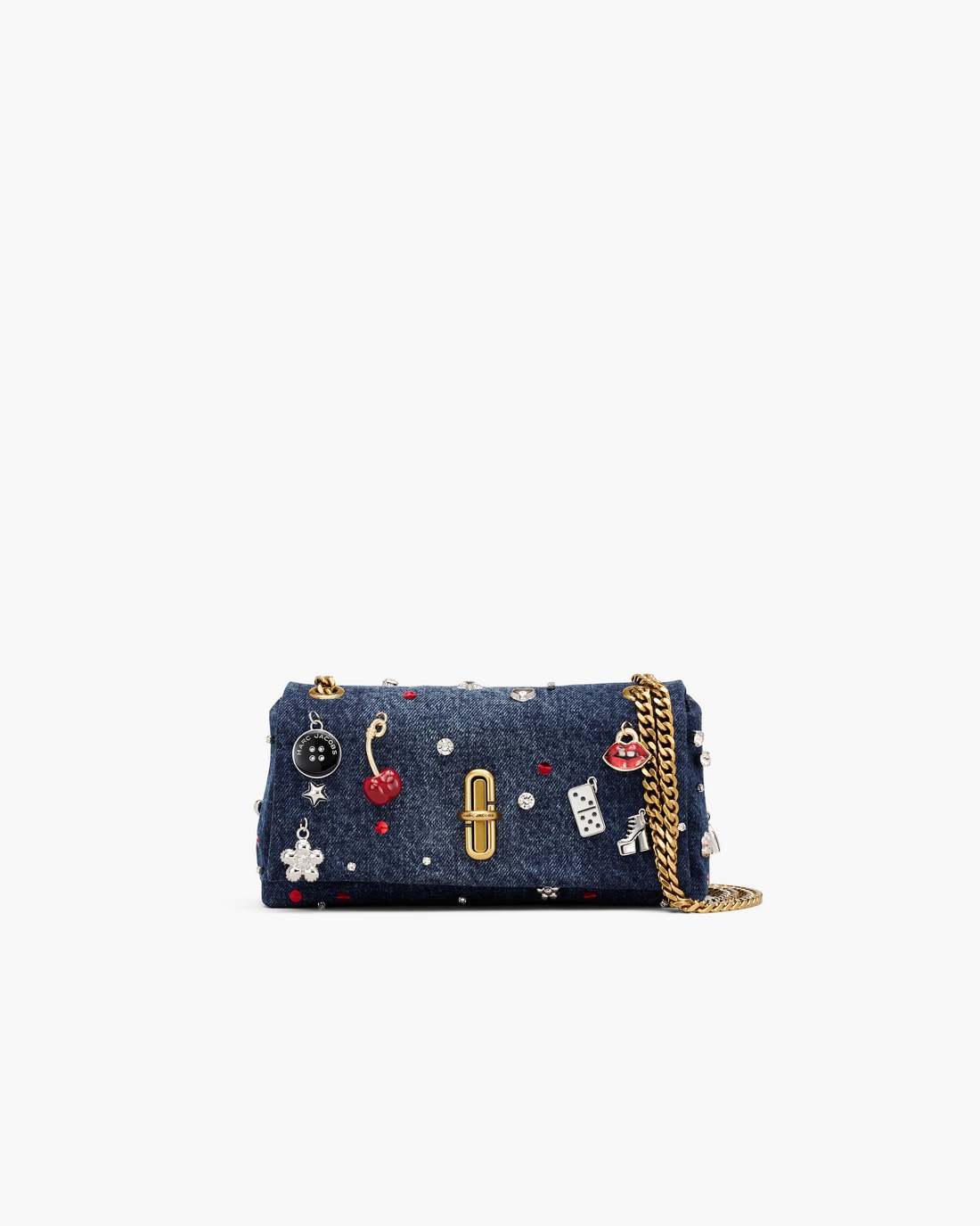 The Trinket Charm Denim Dual Chain Mini Bag Medium Wash Multi Marc Jacobs / BAGS|WALLETS|NEW ARRIVALS