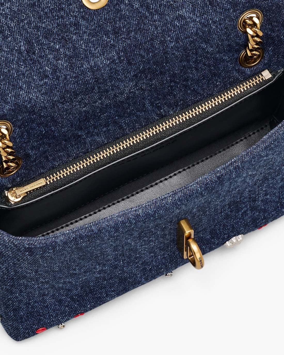 The Trinket Charm Denim Dual Chain Mini Bag Medium Wash Multi Marc Jacobs / BAGS|WALLETS|NEW ARRIVALS