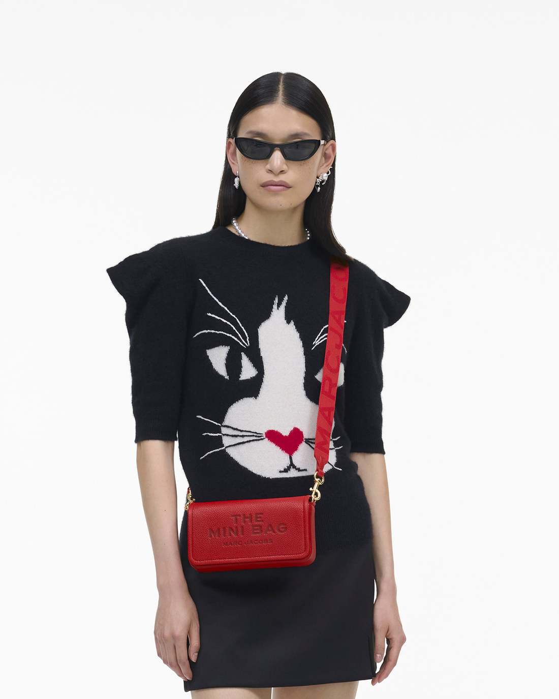 The Leather Mini Bag True Red Marc Jacobs / BAGS|WALLETS