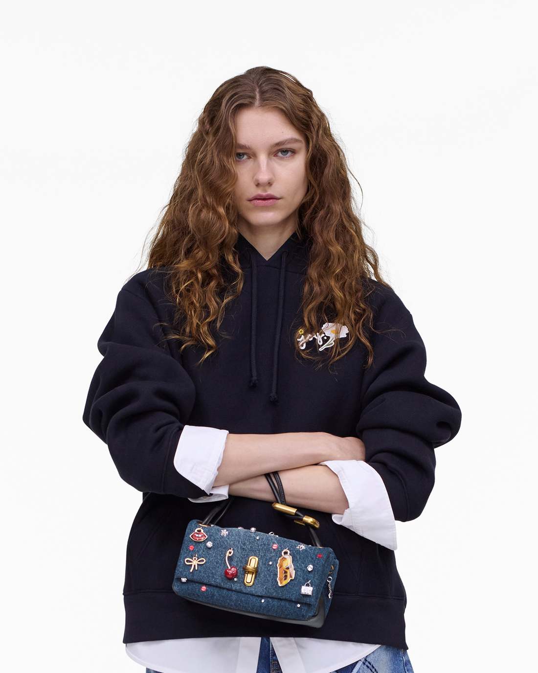 The Trinket Charm Denim Mini Dual Bag Medium Wash Multi Marc Jacobs / BAGS|NEW ARRIVALS