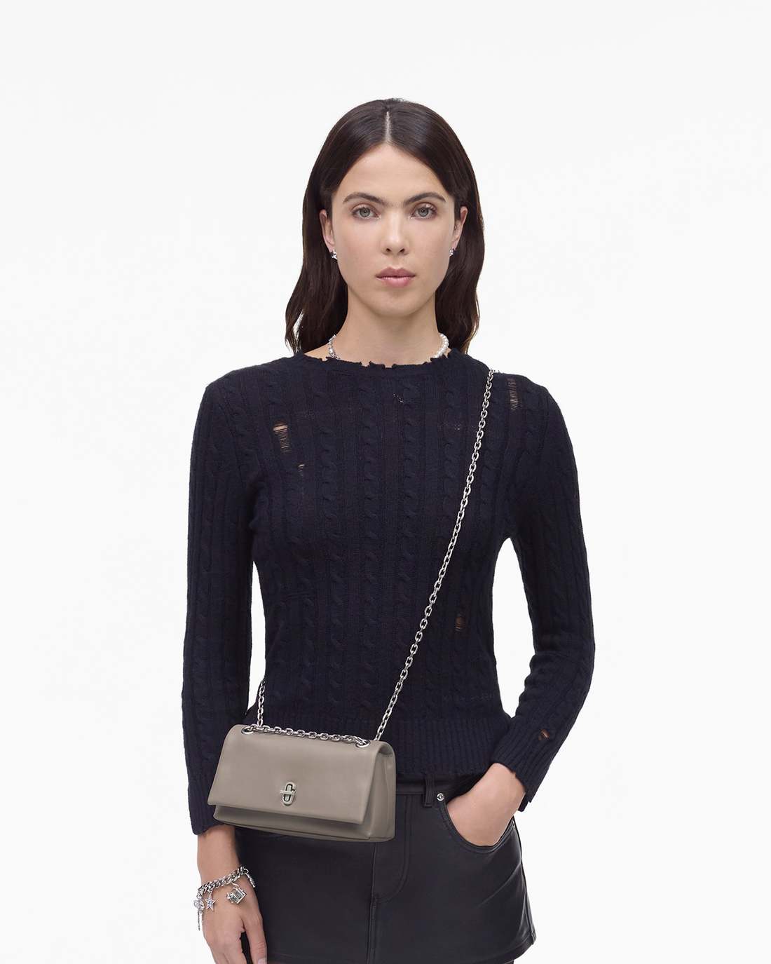 The Dual Chain Mini Bag Cement Marc Jacobs / BAGS