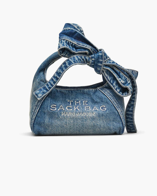 The Bow Denim Mini Sack Bag Medium Wash Indigo Marc Jacobs / BAGS