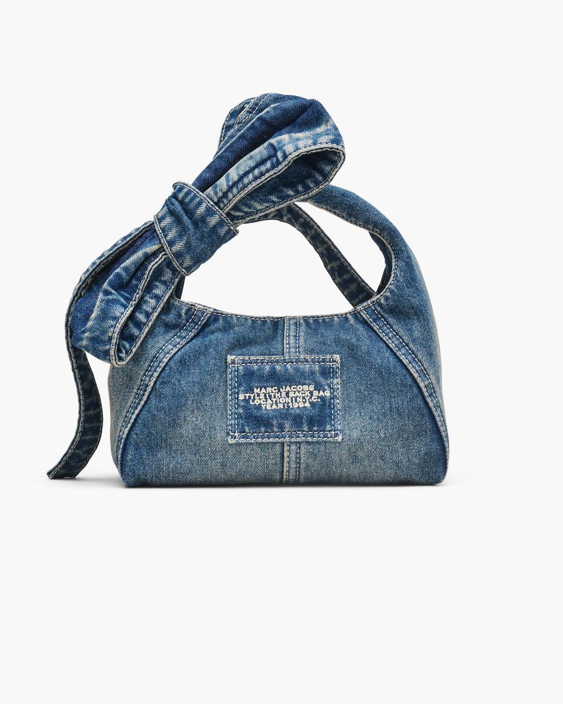 The Bow Denim Mini Sack Bag Medium Wash Indigo Marc Jacobs / BAGS