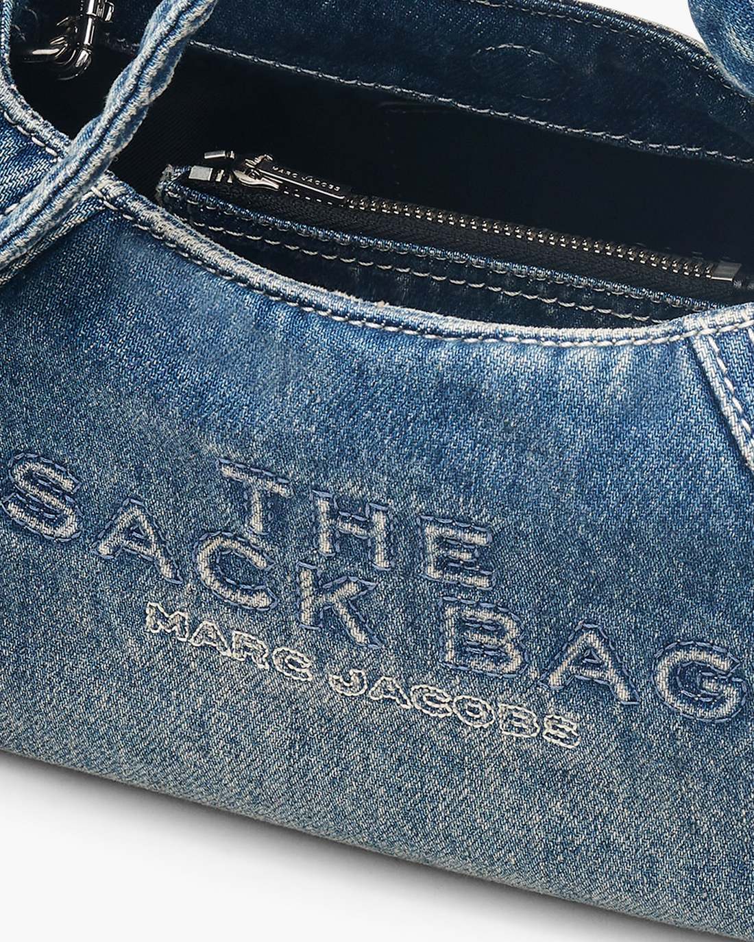 The Bow Denim Mini Sack Bag Medium Wash Indigo Marc Jacobs / BAGS