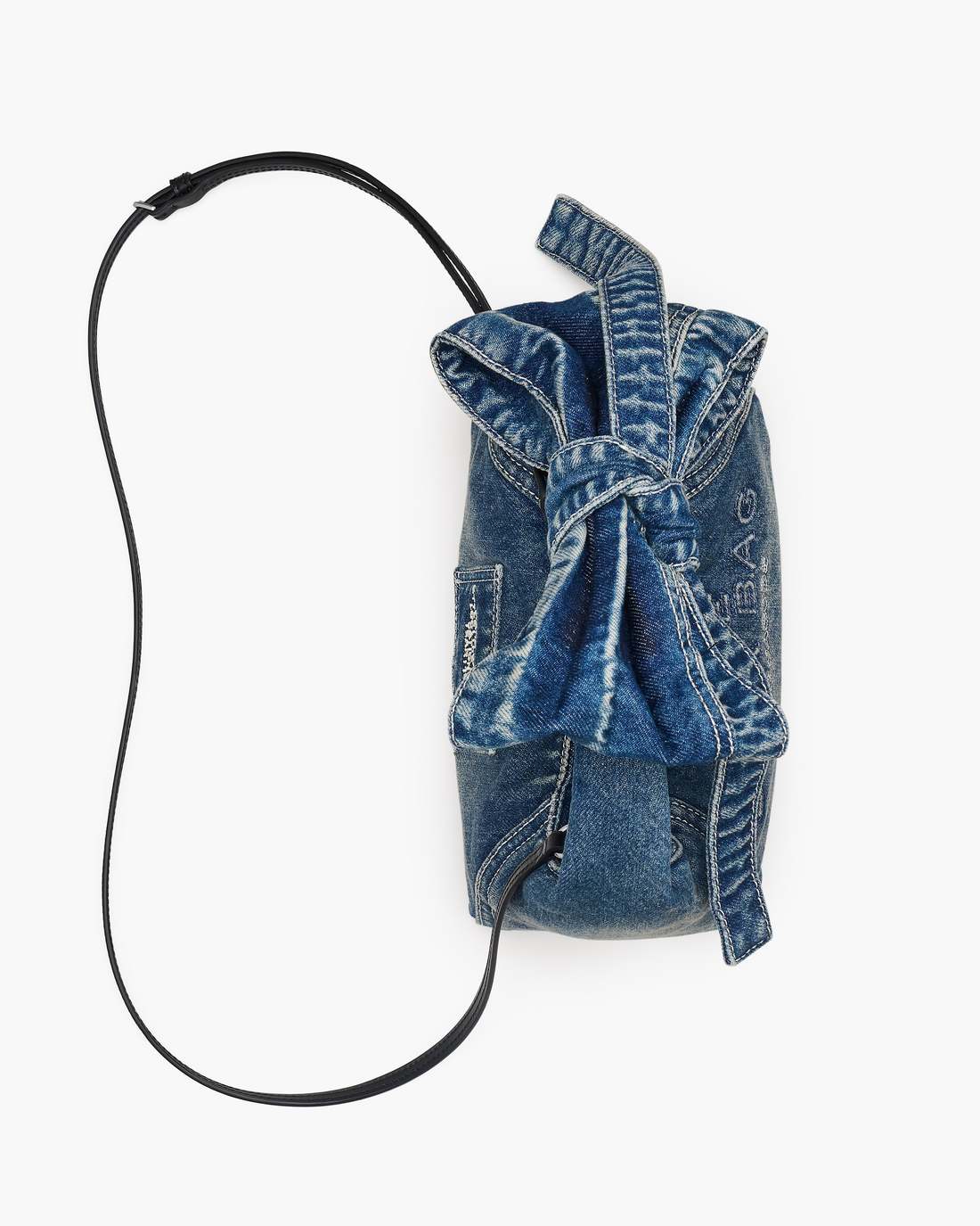 The Bow Denim Mini Sack Bag Medium Wash Indigo Marc Jacobs / BAGS