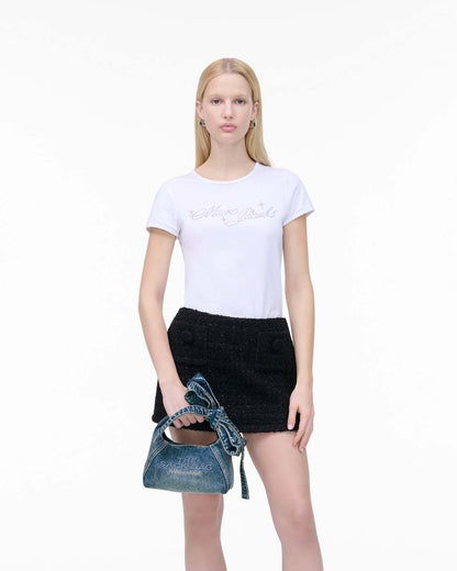 The Bow Denim Mini Sack Bag Medium Wash Indigo Marc Jacobs / BAGS