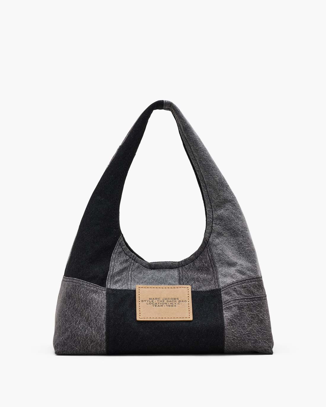 The Patchwork Denim Sack Bag Black Denim Marc Jacobs / BAGS