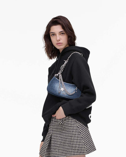 Marc Jacobs The Faded Denim Charm Shoulder Bag Faded Vintage Indigo