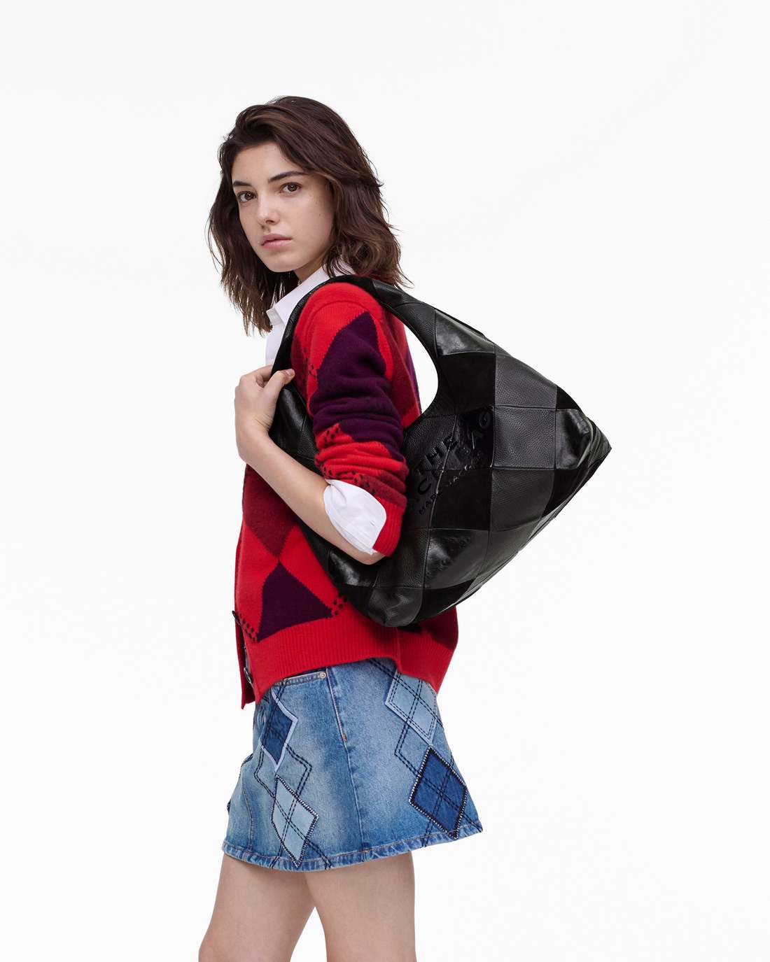 The Suede Patchwork Sack Bag Black Multi Marc Jacobs / BAGS|NEW ARRIVALS
