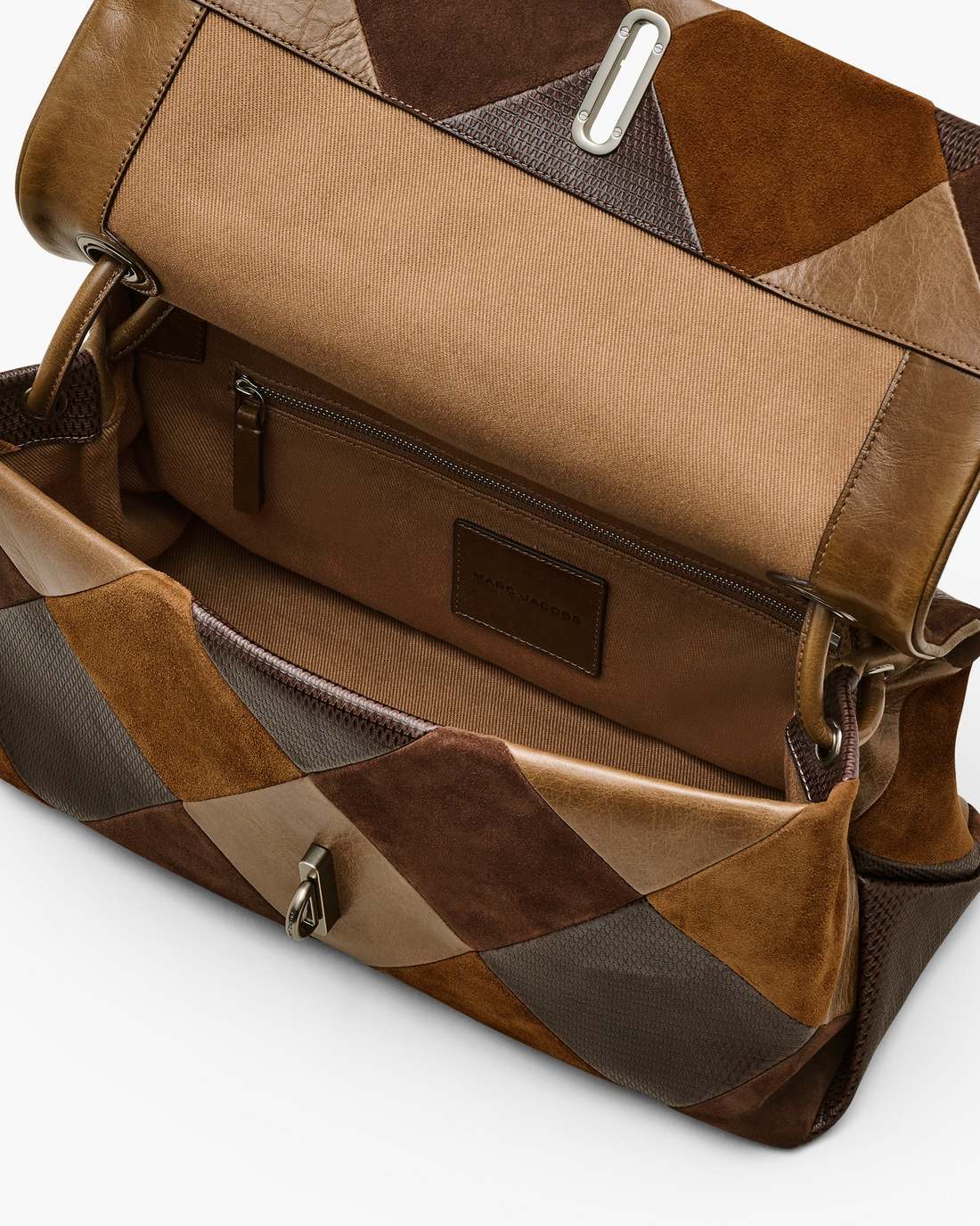 The Suede Patchwork Large Dual Bag Brown Multi Marc Jacobs / BAGS
