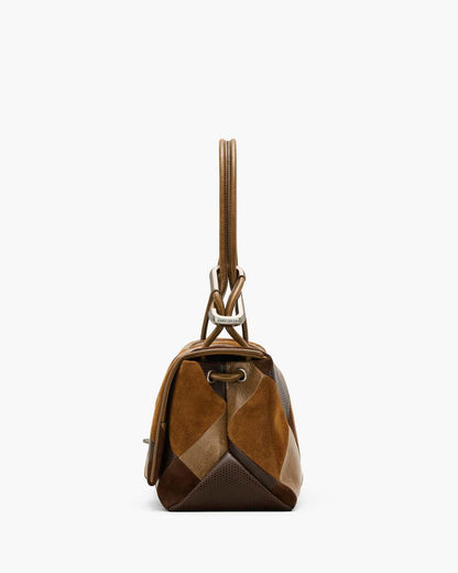 The Suede Patchwork Large Dual Bag Brown Multi Marc Jacobs / BAGS