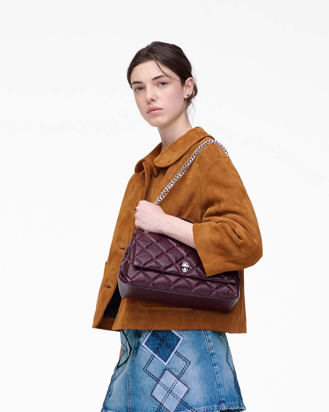 The Quilted Dual Convertible Shoulder Bag Dark Plum Marc Jacobs / BAGS