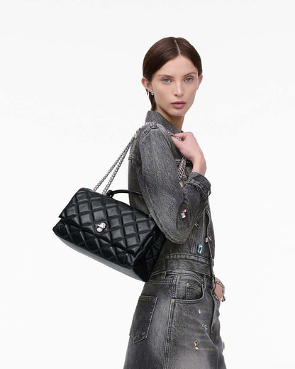 The Quilted Dual Convertible Shoulder Bag Black Marc Jacobs / BAGS