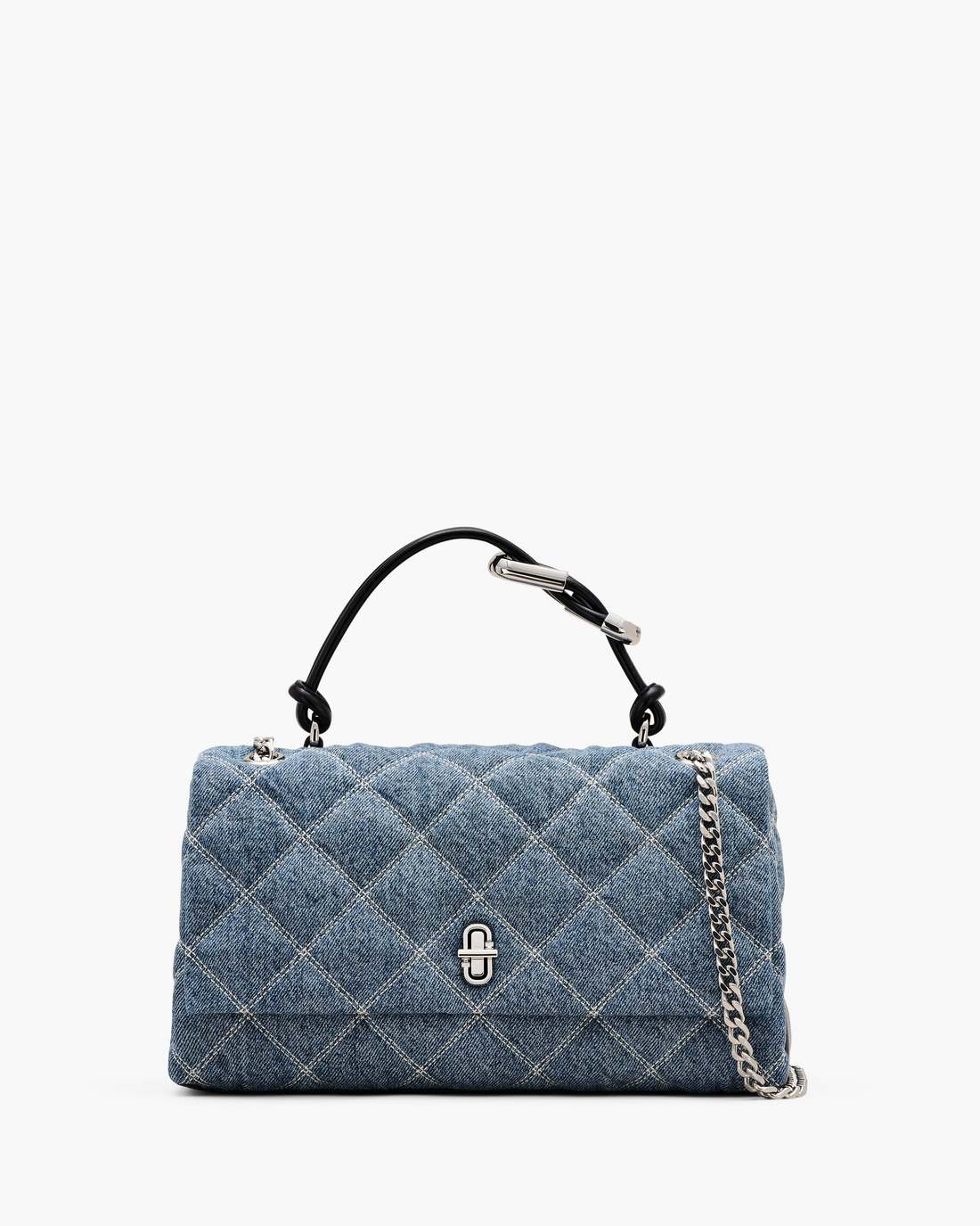 The Quilted Denim Dual Convertible Shoulder Bag Light Wash Indigo Marc Jacobs / BAGS