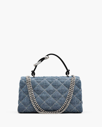 The Quilted Denim Dual Convertible Shoulder Bag Light Wash Indigo Marc Jacobs / BAGS