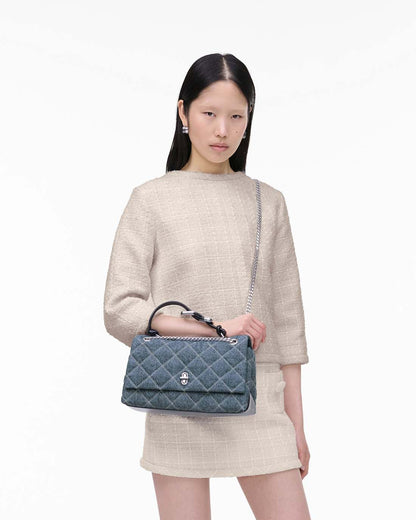 The Quilted Denim Dual Convertible Shoulder Bag Light Wash Indigo Marc Jacobs / BAGS