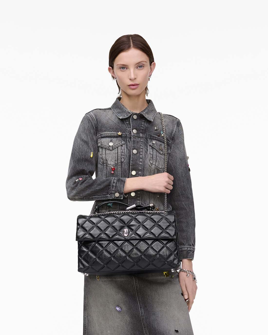 The Quilted XL Dual Convertible Shoulder Bag Black Marc Jacobs / BAGS