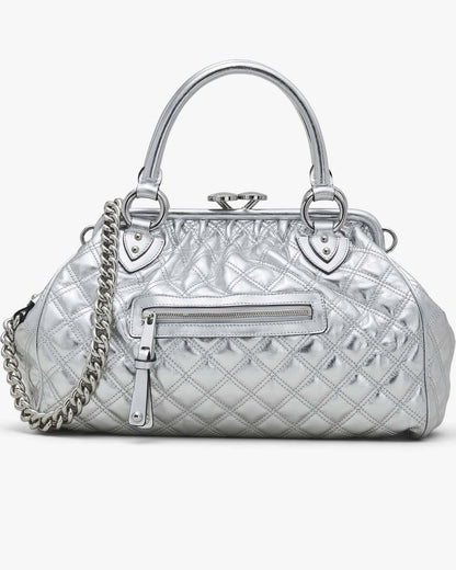 Re-Edition Quilted Metallic Leather Stam Bag Silver Marc Jacobs / BAGS