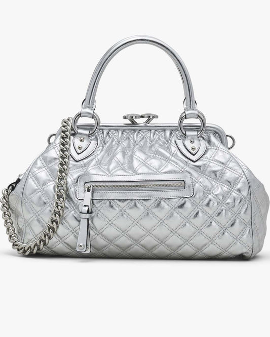 Re-Edition Quilted Metallic Leather Stam Bag Silver Marc Jacobs / BAGS
