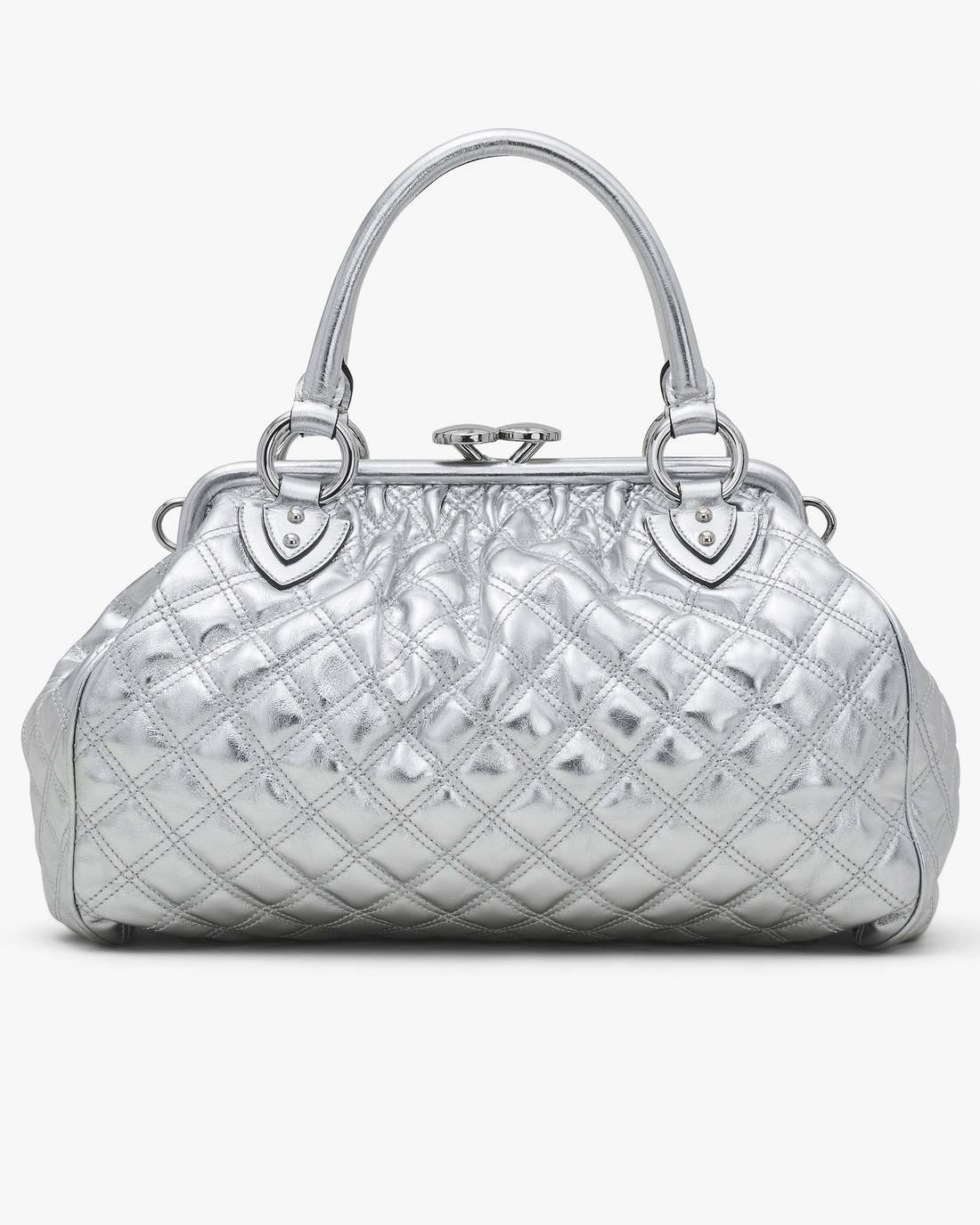 Re-Edition Quilted Metallic Leather Stam Bag Silver Marc Jacobs / BAGS