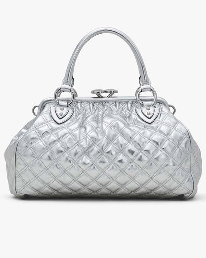 Re-Edition Quilted Metallic Leather Stam Bag Silver Marc Jacobs / BAGS
