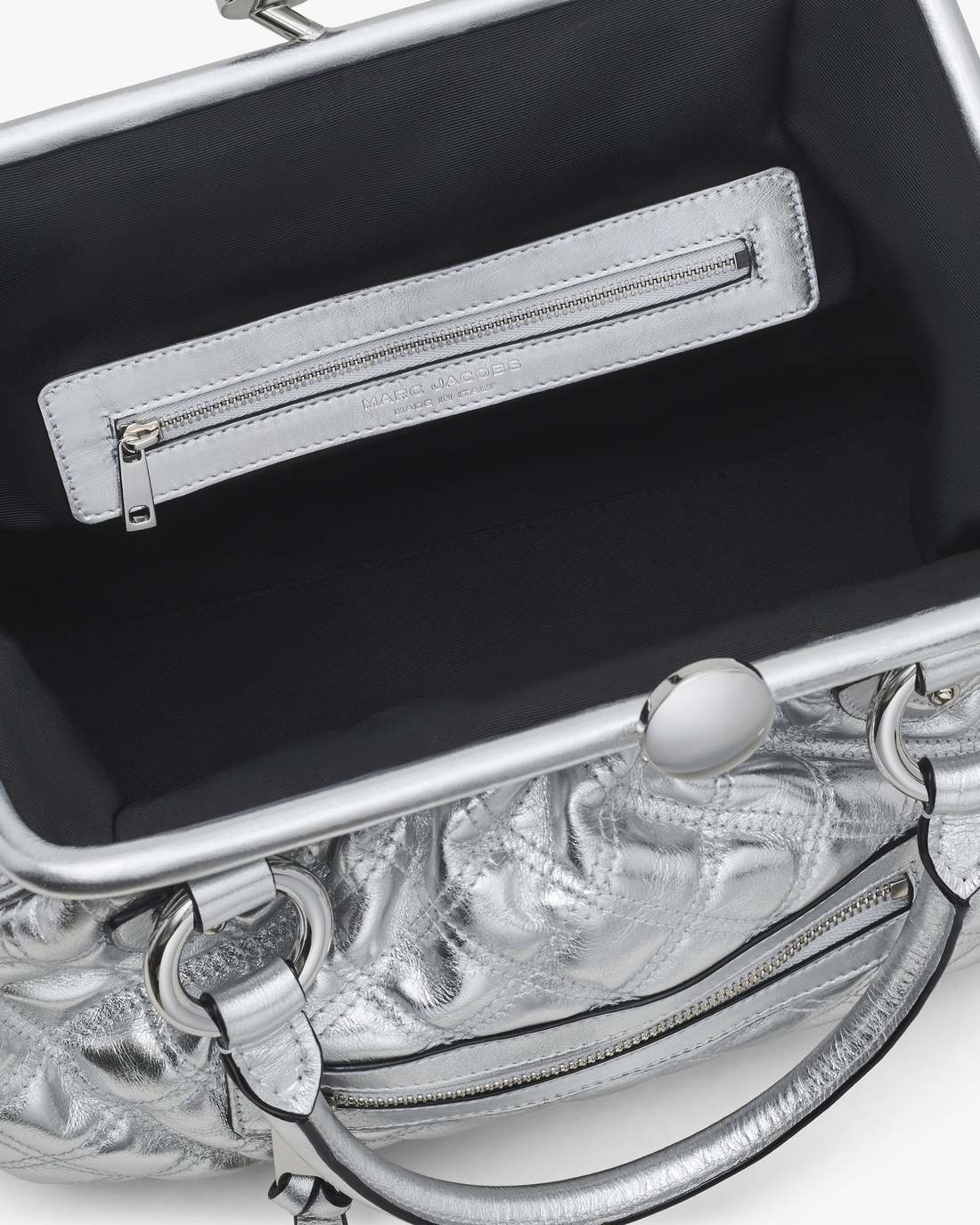 Re-Edition Quilted Metallic Leather Stam Bag Silver Marc Jacobs / BAGS