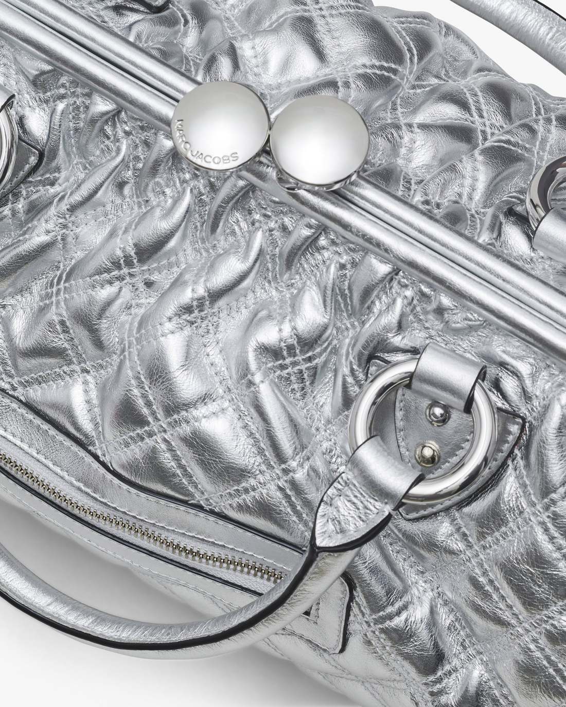 Re-Edition Quilted Metallic Leather Stam Bag Silver Marc Jacobs / BAGS