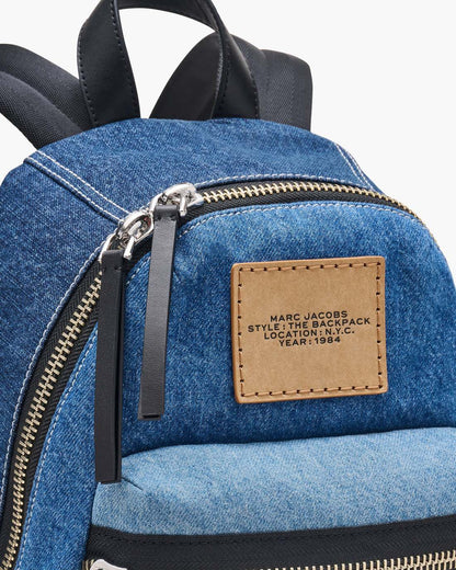 The Biker Colorblock Denim Medium Backpack Indigo Multi Marc Jacobs / BAGS