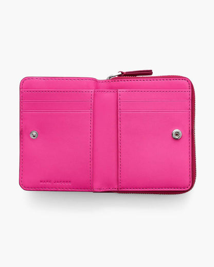 The Leather Mini Compact Wallet Raspberry Pink Marc Jacobs / WALLETS