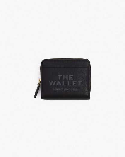 The Leather Mini Compact Wallet Black Marc Jacobs / WALLETS