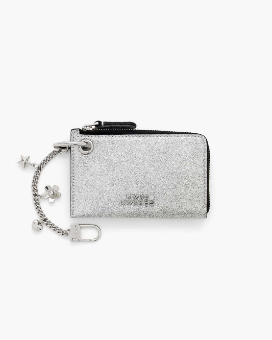 The Coated Glitter Everyday Top Zip Charm Wallet Silver Marc Jacobs / WALLETS|ACCESSORIES|NEW ARRIVALS