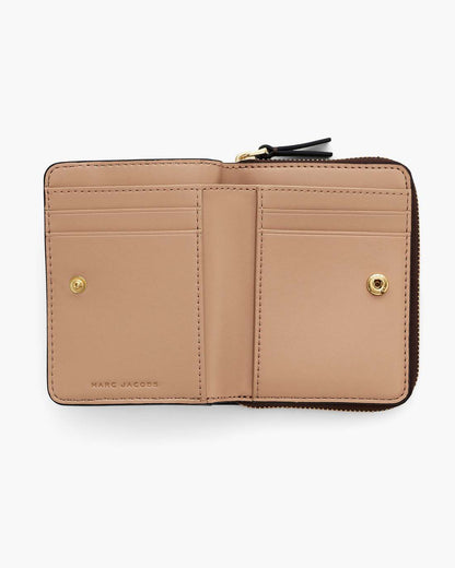 The Leather Mini Compact Wallet Ganache Marc Jacobs / WALLETS
