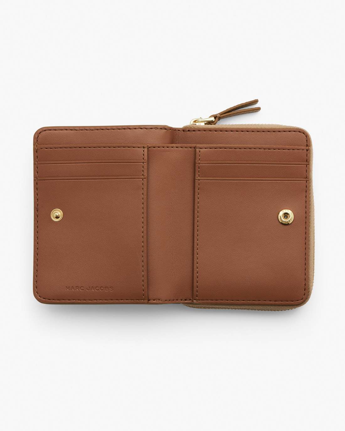 The Leather Mini Compact Wallet Camel Marc Jacobs / WALLETS
