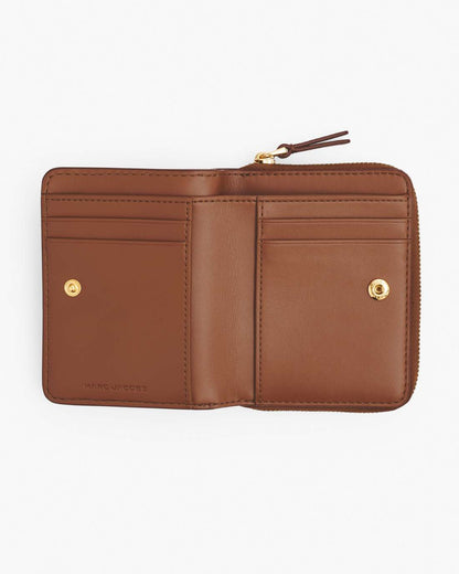 The Leather Mini Compact Wallet Argan Oil Marc Jacobs / WALLETS