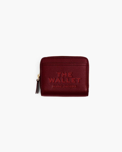 The Leather Mini Compact Wallet Cherry Marc Jacobs / WALLETS