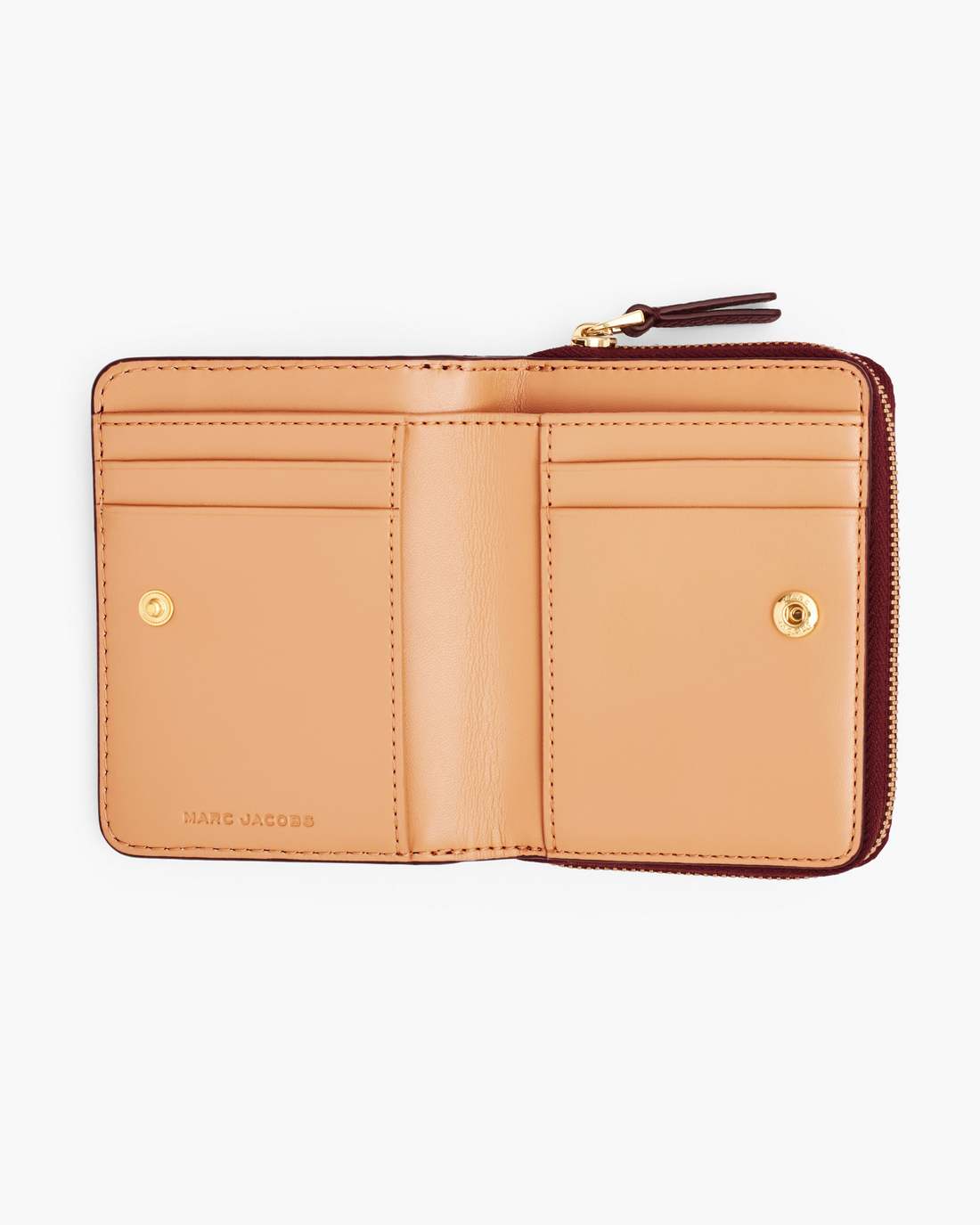 The Leather Mini Compact Wallet Cherry Marc Jacobs / WALLETS