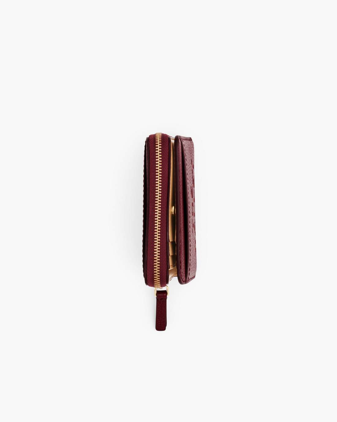 The Leather Mini Compact Wallet Cherry Marc Jacobs / WALLETS