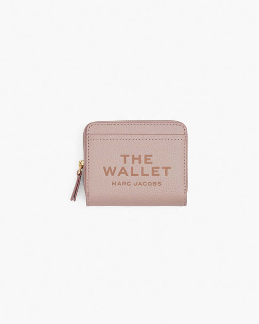The Leather Mini Compact Wallet Rose Marc Jacobs / WALLETS