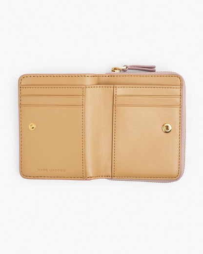 The Leather Mini Compact Wallet Rose Marc Jacobs / WALLETS