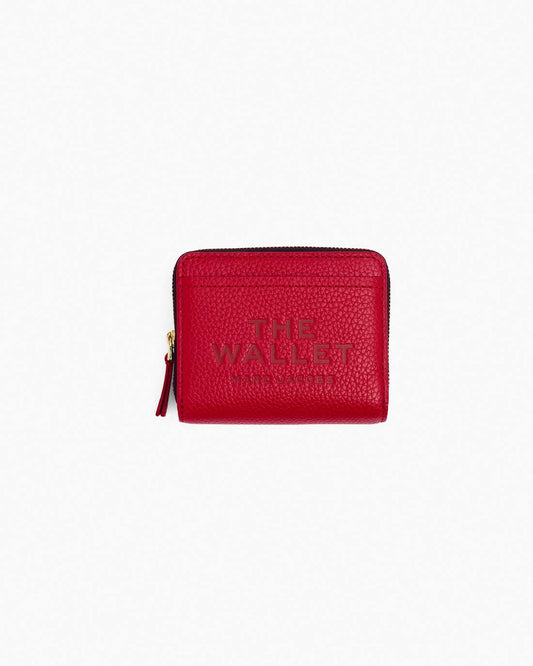 The Leather Mini Compact Wallet True Red Marc Jacobs / WALLETS