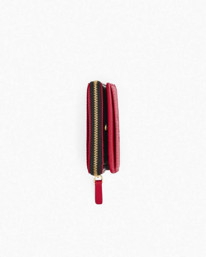 The Leather Mini Compact Wallet True Red Marc Jacobs / WALLETS