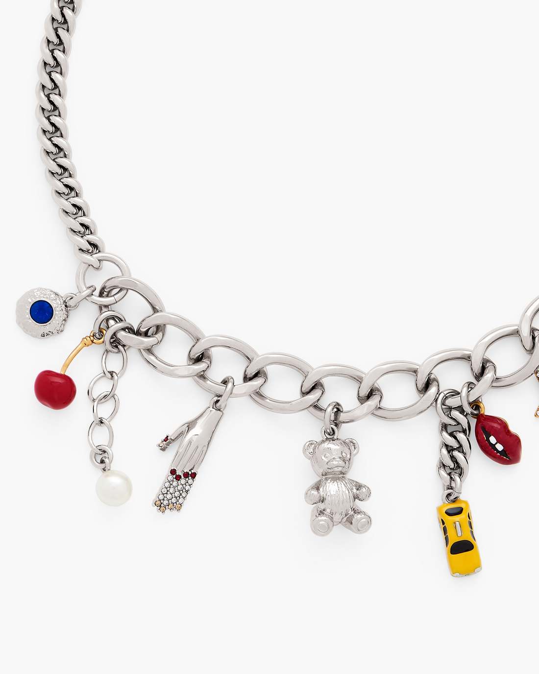 Marc Jacobs The Trinket Charm Necklace Silver/Multi