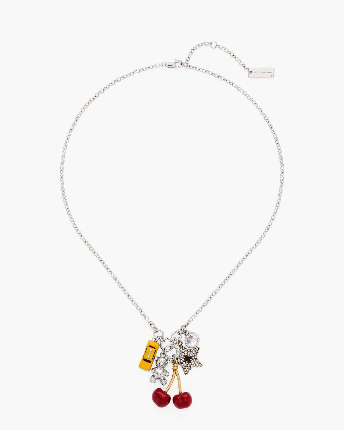 Marc Jacobs The Trinket Cluster Necklace Silver/Multi