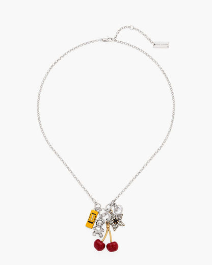 Marc Jacobs The Trinket Cluster Necklace Silver/Multi